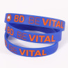 Bracelet en silicone Imprimé 1 couleur, taille adulte