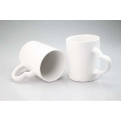 Mug personnalisé anse cœur